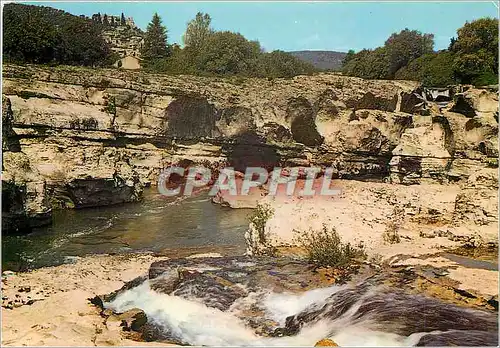 Moderne Karte La Roque Sur Ceze (Gard)Pres de Bagnoles La Cascade du Sautadet sur la Ceze