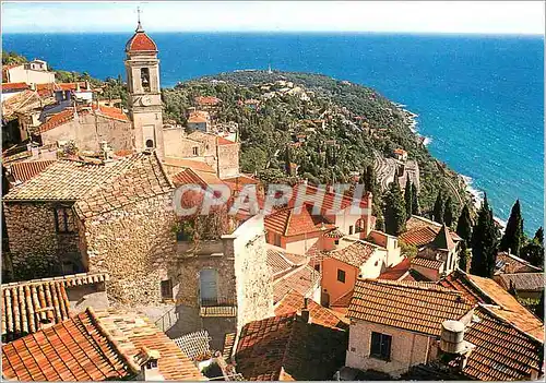 Cartes postales moderne Roquebrune (Aloes Mritimes) vue sur le Rocher et les toits du village