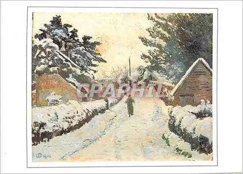 Cartes postales moderne Lucien Pissarro Ivy Cottage Coldharbour Sun and Snow Tate Gallery London