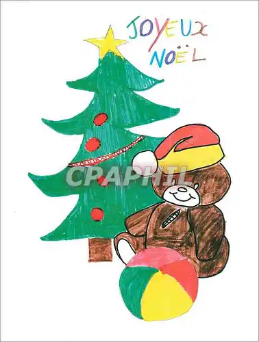 Cartes postales moderne Joyeux Noel  Ours en peluche
