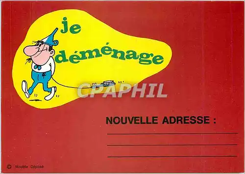 Moderne Karte Je demenage