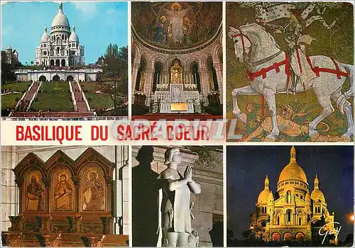 Cartes postales moderne Paris La Basilique du Sacre Coeur La facade sur les jardins Le Choeur