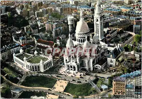 Moderne Karte Paris Vue aerienne La Basilique du Sacre Coeur de Montmartre