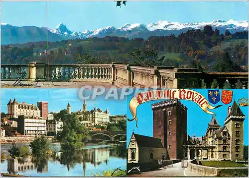 Cartes postales moderne Pau Le Chateau et les Pyrenees