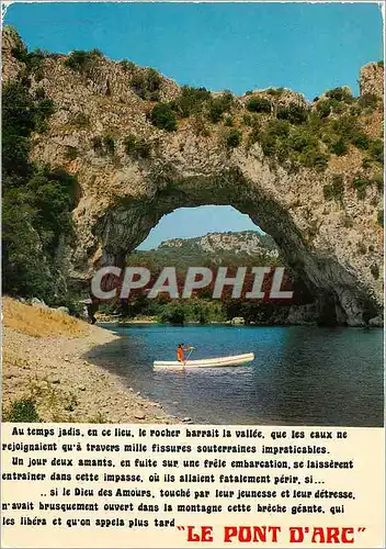 Moderne Karte Les Gorges de l'Ardeche Le Pont d'Arc et sa curieuse legende