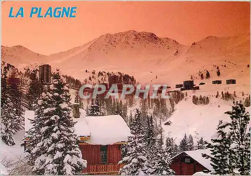 Moderne Karte La Plagne Savoie France