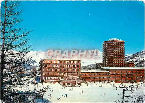 Cartes postales moderne La Plagne Au fond le Mont Blanc La Plagne