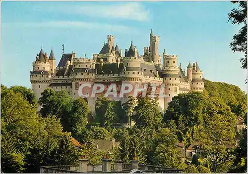 Moderne Karte Pierrefonds Oise Le chateau l'angle nord Au centre la Tour Godefray