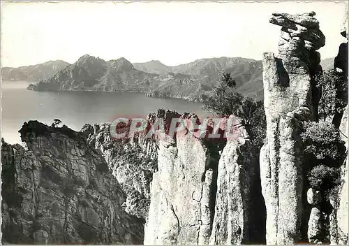 Moderne Karte La Corse Ile de Beaute Piana Les Calanche et le Golfe de Porto