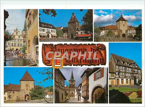 Cartes postales moderne Alsace France Turckheim Haut Rhin Hotel de Ville et Fontaine Porte de France