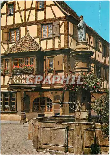 Cartes postales moderne L'Alsace Pittoresque avec ses fontaines et ses vieiles maisons fleuries Turckheim