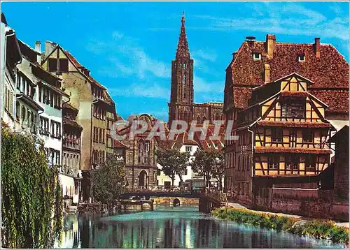 Moderne Karte Strasbourg Bas Rhin La Petite France et la Cathedrale