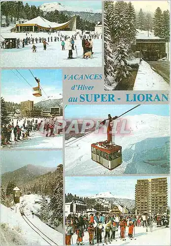Cartes postales moderne Les Monts du Cantal en Hiver Statin de ski de Super Lioran