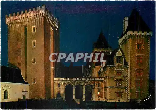 Cartes postales moderne Pau Pyrenees Atlantiques Le Chateau la nuit