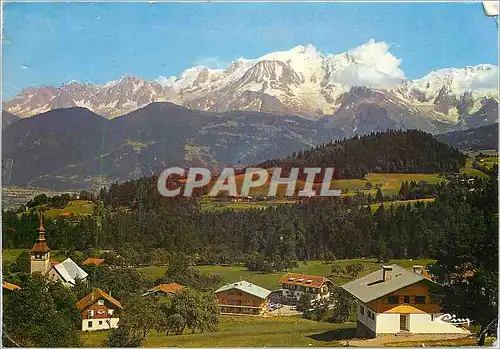 Cartes postales moderne Cordon Hte Savoie Vue generale et le Massif du Mont Blanc