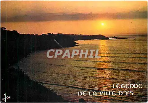 Moderne Karte La Bretagne en Couleurs Legende de la Ville d'Ys