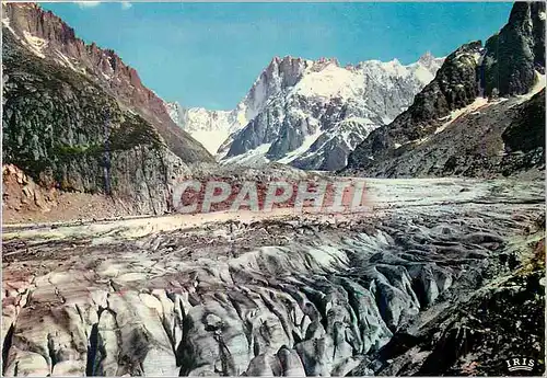Cartes postales moderne Chamonix Mont Blanc La Mer de Glace et les Grandes Jorasses
