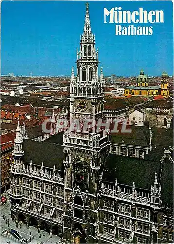 Moderne Karte Munich Neues Rathais tagliches Glockenspiel am Turm