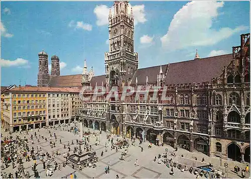 Cartes postales moderne Munchen Hotel de Ville avec Cathedrale