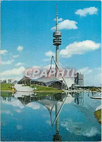 Moderne Karte Munich Olympiaturm Aussichtsplattformen