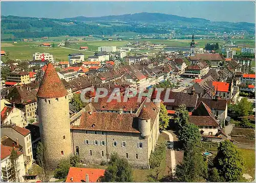 Moderne Karte Bulle vue partielle avec le Mt Gibloux