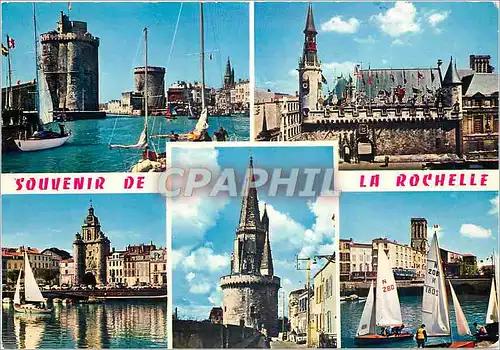 Moderne Karte La Rochelle Charente Maritime Tour St Nicolas et Tour de la Chaine