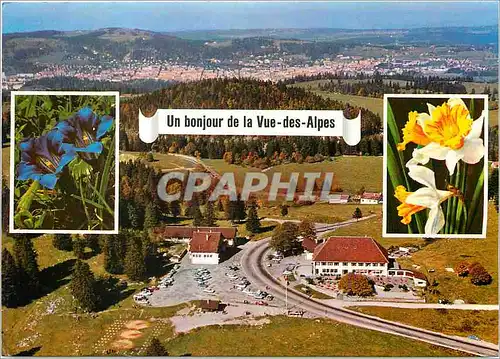 Cartes postales moderne Vue des Alpes et la Chaux de Fonds