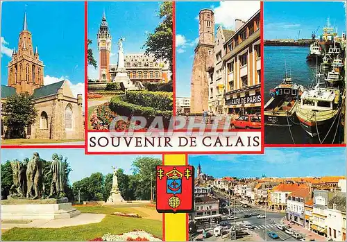 Cartes postales moderne Calais Pas de Calais L'eglise Notre Dame L'Hotel de Ville