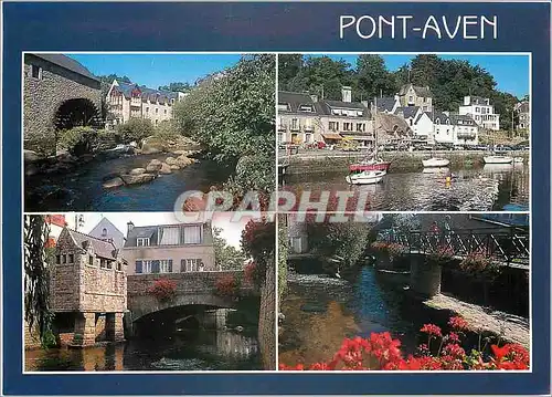 Moderne Karte Pont Aven Finistere La Ville des Meuniers et des artistes