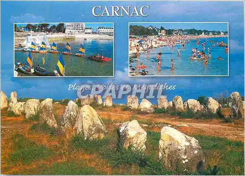 Cartes postales moderne Carnac La plage le centre nautique les alignements du Menac