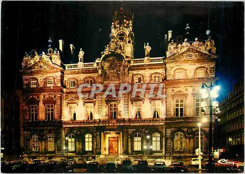 Moderne Karte Lyon Rhone Illuminations de l'Hotel de Ville