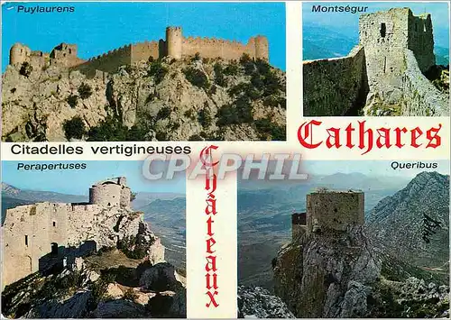 Cartes postales moderne Les derniers refuges et hauts ileux de la resistance Cathare Puylaurens Montsegur Peyrepertuse Q