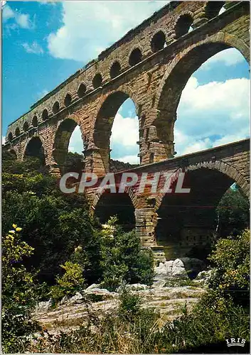 Moderne Karte Pont du Gard Aquedoc romain