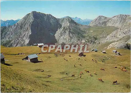 Moderne Karte Hautes Alpes Queyras Les alpages des chalets de Furfande pres d'Arvieux