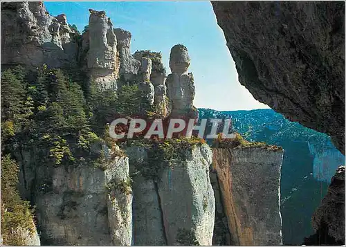 Cartes postales moderne Gorges de la Jonte Lozere Sur les sentiers des Corniches ecchappee sur le Vase de Chine surplomb