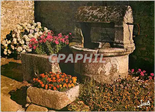 Cartes postales moderne Couleurs de Bretagne Vieux puits fleurie