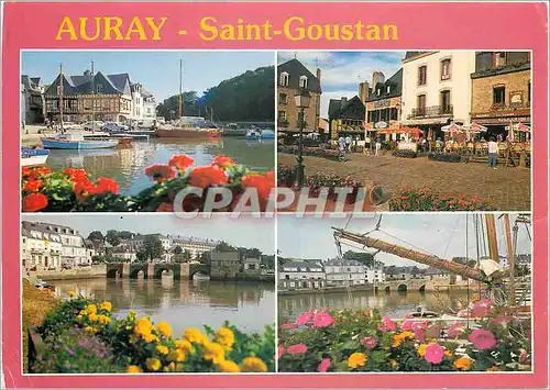 Moderne Karte Auray Saint Goustan Morbihan Le port et les vieilles maisons