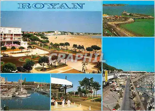 Moderne Karte Royan Charente Maritime Le Front de Mer Le Port de Plaisance