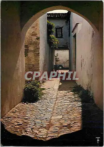 Cartes postales moderne Ile de Re La Couarde sur Mer Porche aux paves Traine de soleil