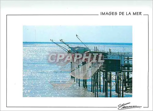 Moderne Karte Images de la Mer Peche au carrelet