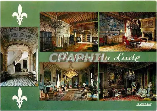 Moderne Karte Chateau du Lude L'entree Salle a manger