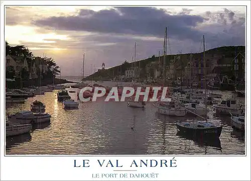 Cartes postales moderne La Cote de Penthievre Dahouet Cotes d'Armor Le port et l'oratoire au soleil couchant