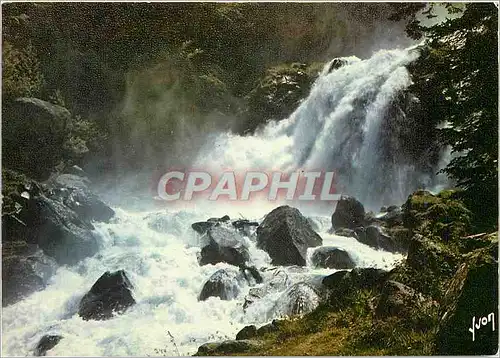 Moderne Karte Cauterets Hautes Pyrenees Cascade du Lutour