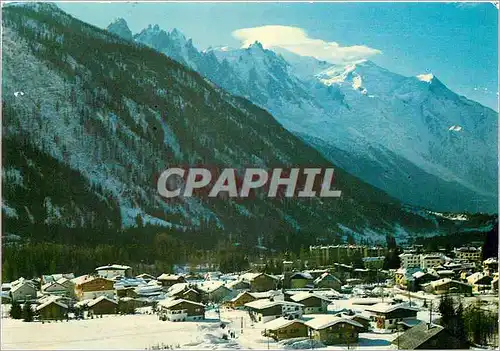 Cartes postales moderne Argentiere Haute Savoie Vue generale et Massif du Mont Blanc