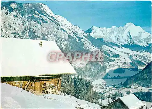 Cartes postales moderne Abondance Hte Savoie Echappee sur le Mont Chauffe