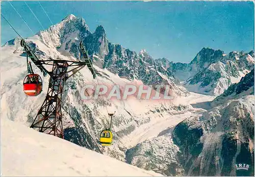 Cartes postales moderne Super Chamonix Les Tele Cabines de l'Index