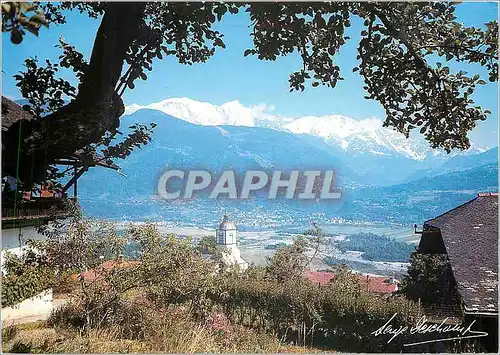 Cartes postales moderne Passy Haute Savoie Le clocher face a la chaine du Mont Blanc