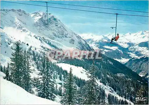 Cartes postales moderne Environs de Morzine Avoriaz Le Telesiege des Foilis