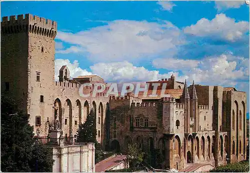 Moderne Karte Avignon Vaucluse Le Palais des Papes facade occidentale