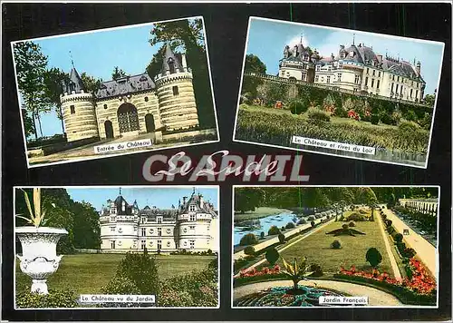 Cartes postales moderne Le Lude Entree du Chateau Le Chateau et rives du Loir Le Chateau vu du Jardin